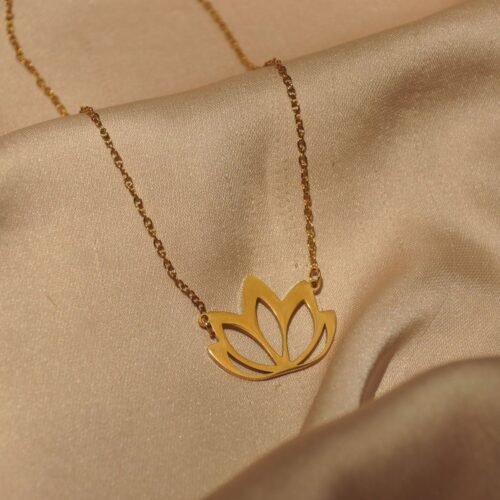 Gold lotus steel chain