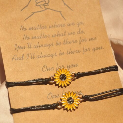 2pc Sunflower bracelet set