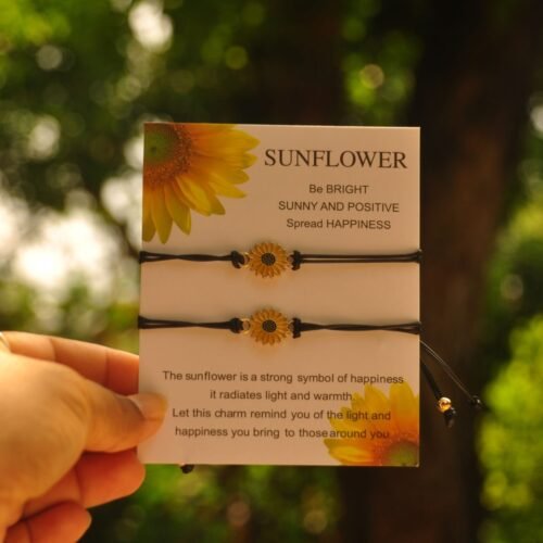 2pc Sunflower bracelet set