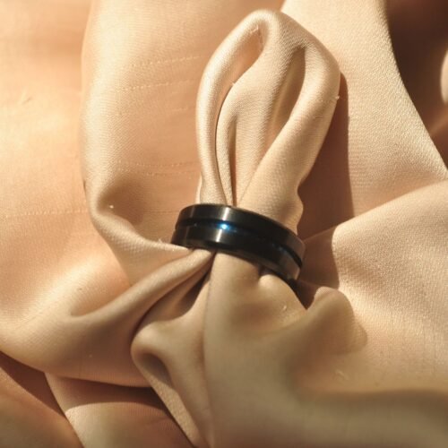 Blue line steel ring (Size 8)