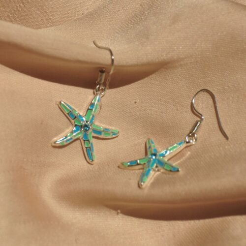 Hues of blue Starfish earrings