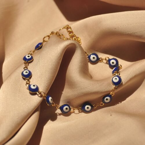 Evil eye steel bracelet