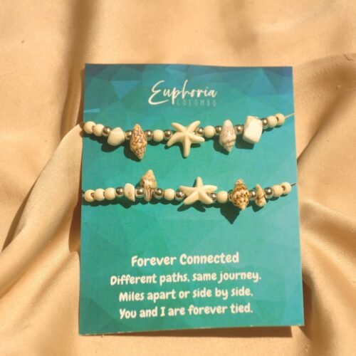 Starfish bead cord bracelet set
