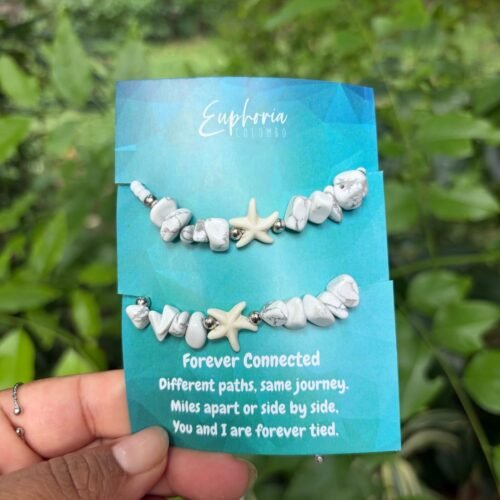 Starfish bead cord bracelet set
