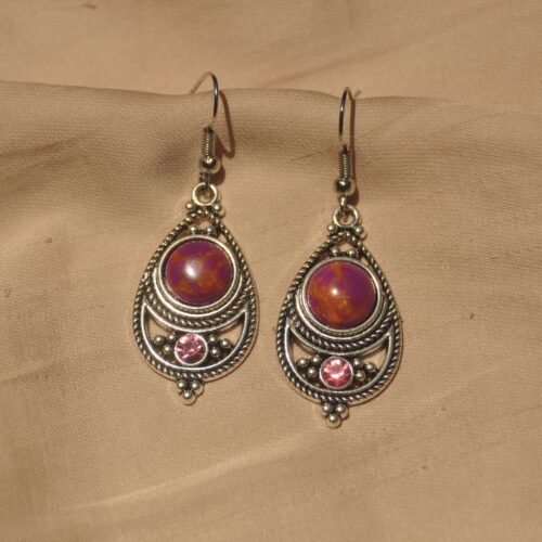 Zafira boho earrings - Purple