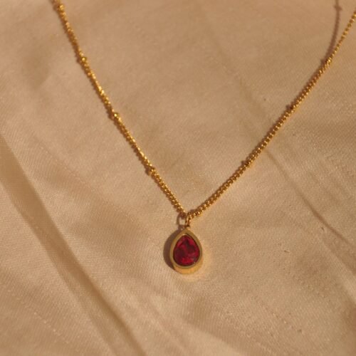 Sienna red steel necklace