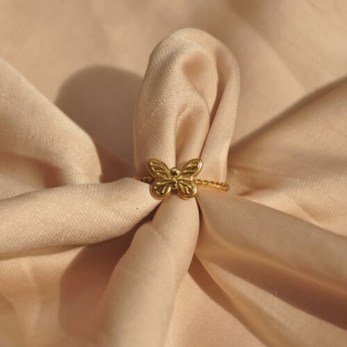 Mini butterfly steel ring (Size 7, 8 & 9)