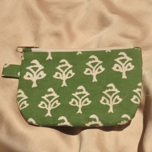 Sage zip mini pouch