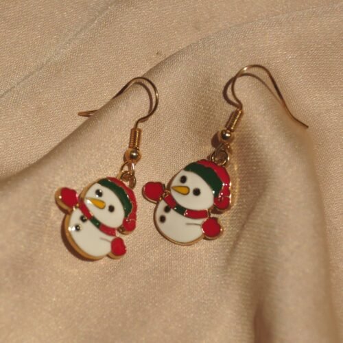 Snowman earrings
