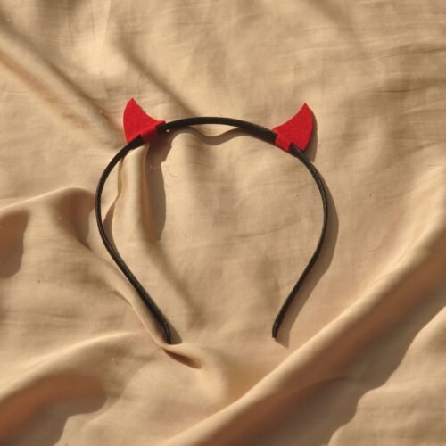 Red devil horns headband