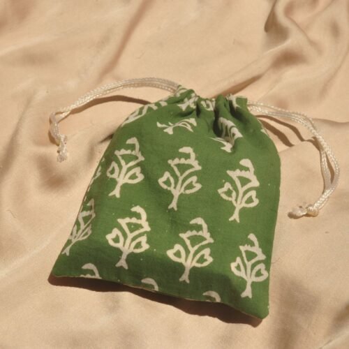 Sage drawstring pouch