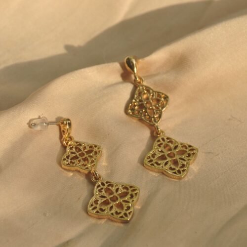 Lahari gold earrings