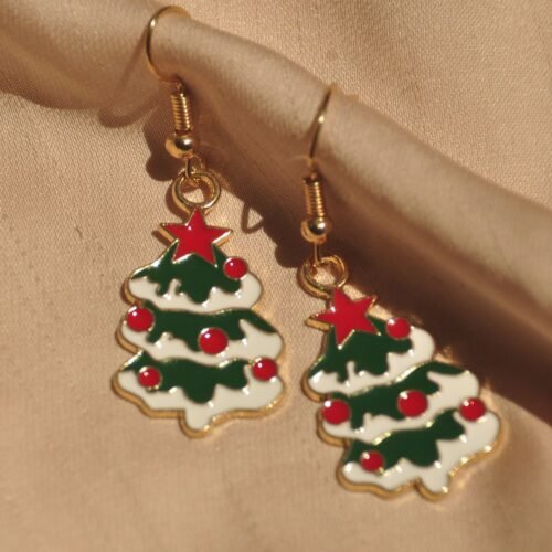 Christmas tree earrings 2