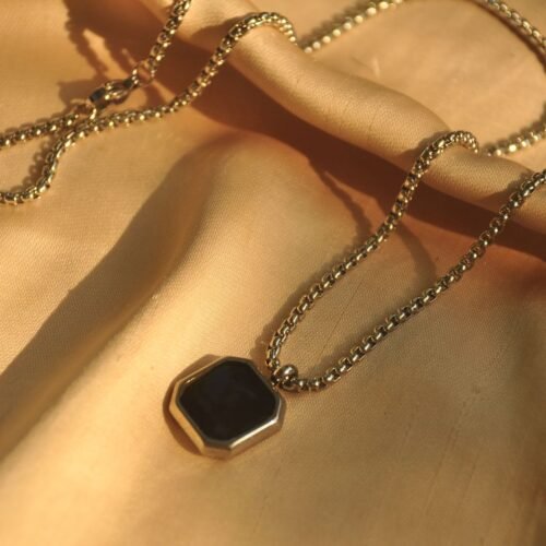 Square steel chain - Silver