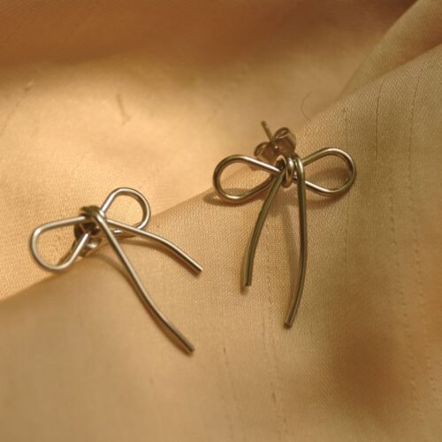 Bow earrings - Silver