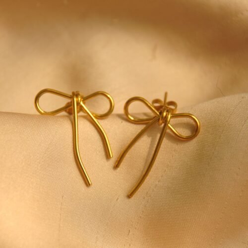 Bow earrings - Gold