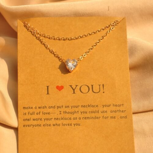 Rose gold heart chain