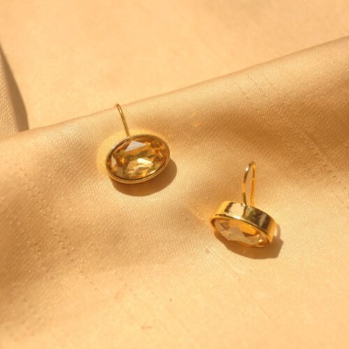 Rose gold stone earrings