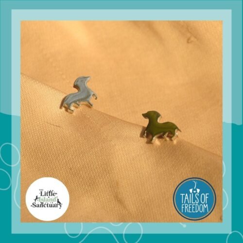 Jellybean studs (Silver)