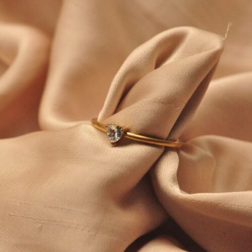 Myra - heart stone ring (size 6)