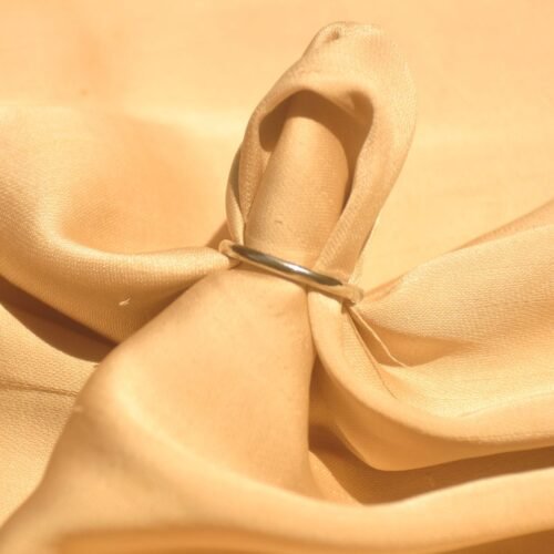 Silver concave thin steel ring (Size 8)