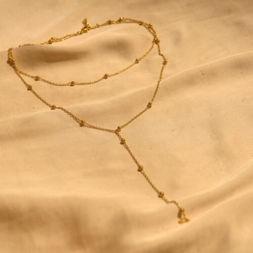 Gold Y drop steel choker