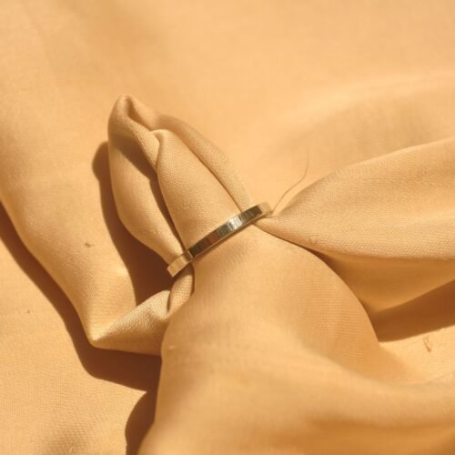 Silver flat steel ring (Size 7)