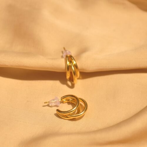 Gold layered hoops