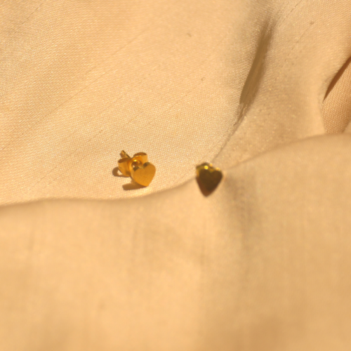 Amara heart steel studs