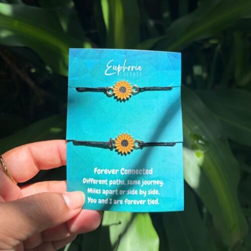 2pc Sunflower bracelet set