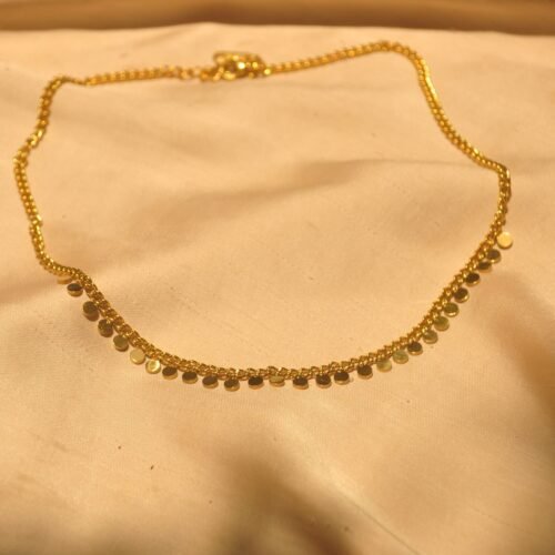Gold disc steel chain