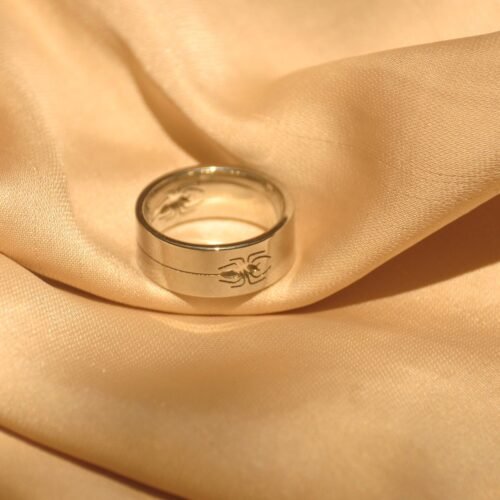 Spider steel ring (size 10)