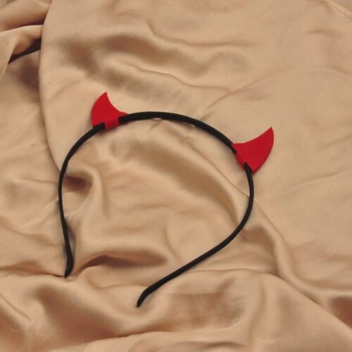 Red devil horns headband
