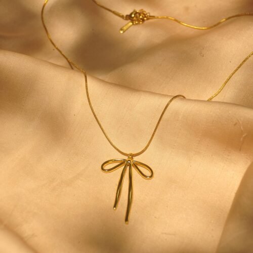 Bella bow steel chain (Gold)