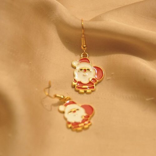 Santa christmas earrings