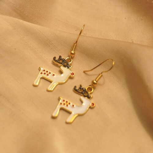 Reindeer christmas earrings