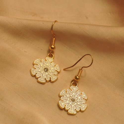 Snowflake christmas earrings