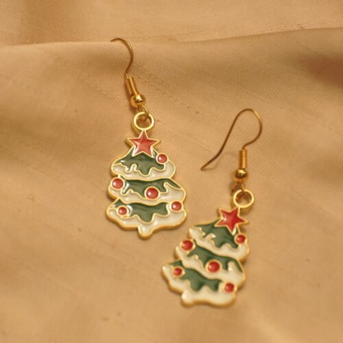 Christmas tree earrings