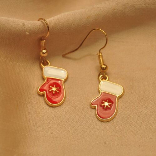 Mittens christmas earrings
