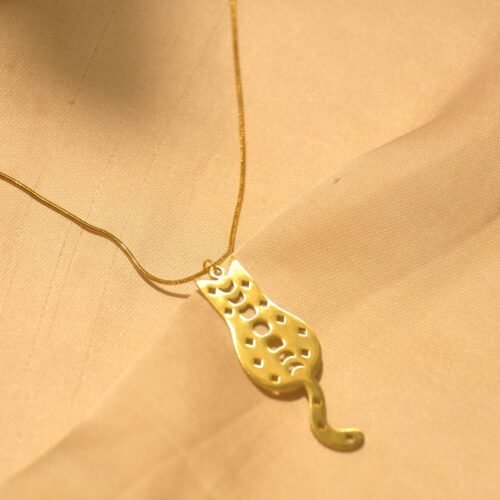 Gold steel cat chain